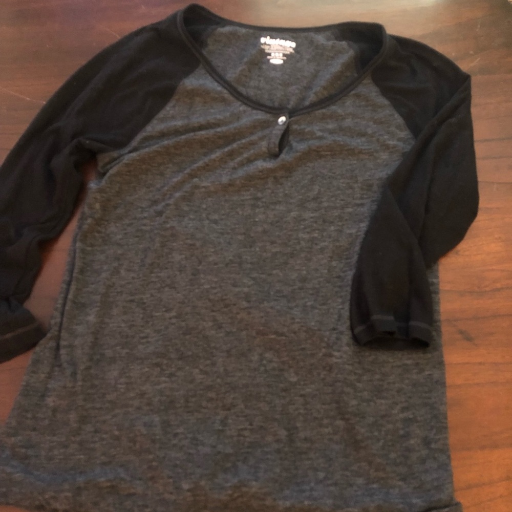 Black and Gray Baseball Style T-Shirt